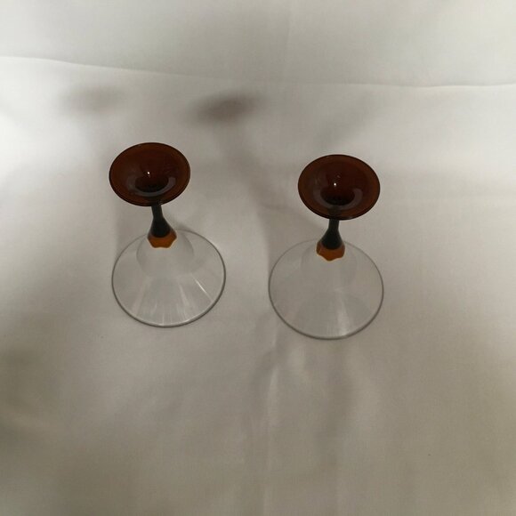 Tupperware Acrylic Sheerly Elegant Martini Cocktail  Glasses Stemware Glasses - Picture 2 of 3